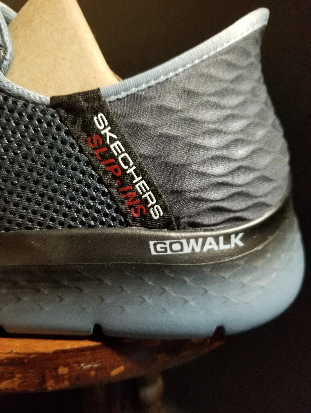 Skechers Go Walk Flex Slip Ins Men's 8 Slate Gray/Blue/Red New In Original Box